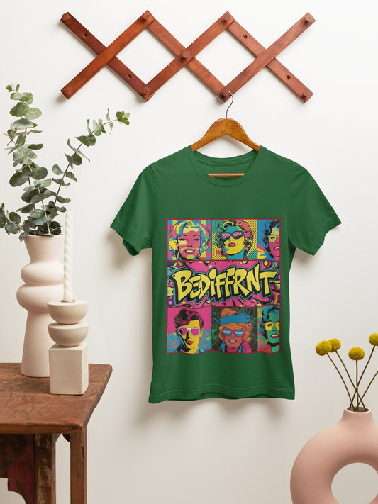 Be≠Diffrnt Retro Signature Tee – Pop Your Vibe
