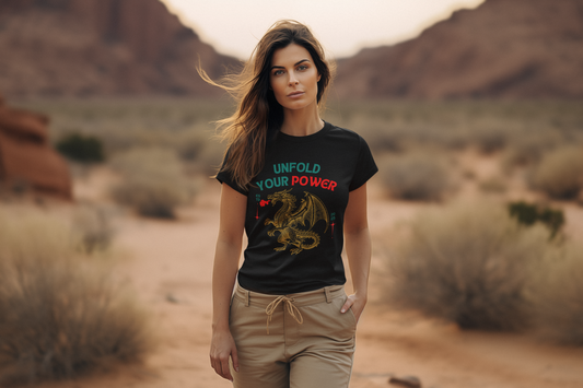 Speak your Soul collection – The Inner Dragon Tee | Black & Navy Blue Edition (Unisex Fit)