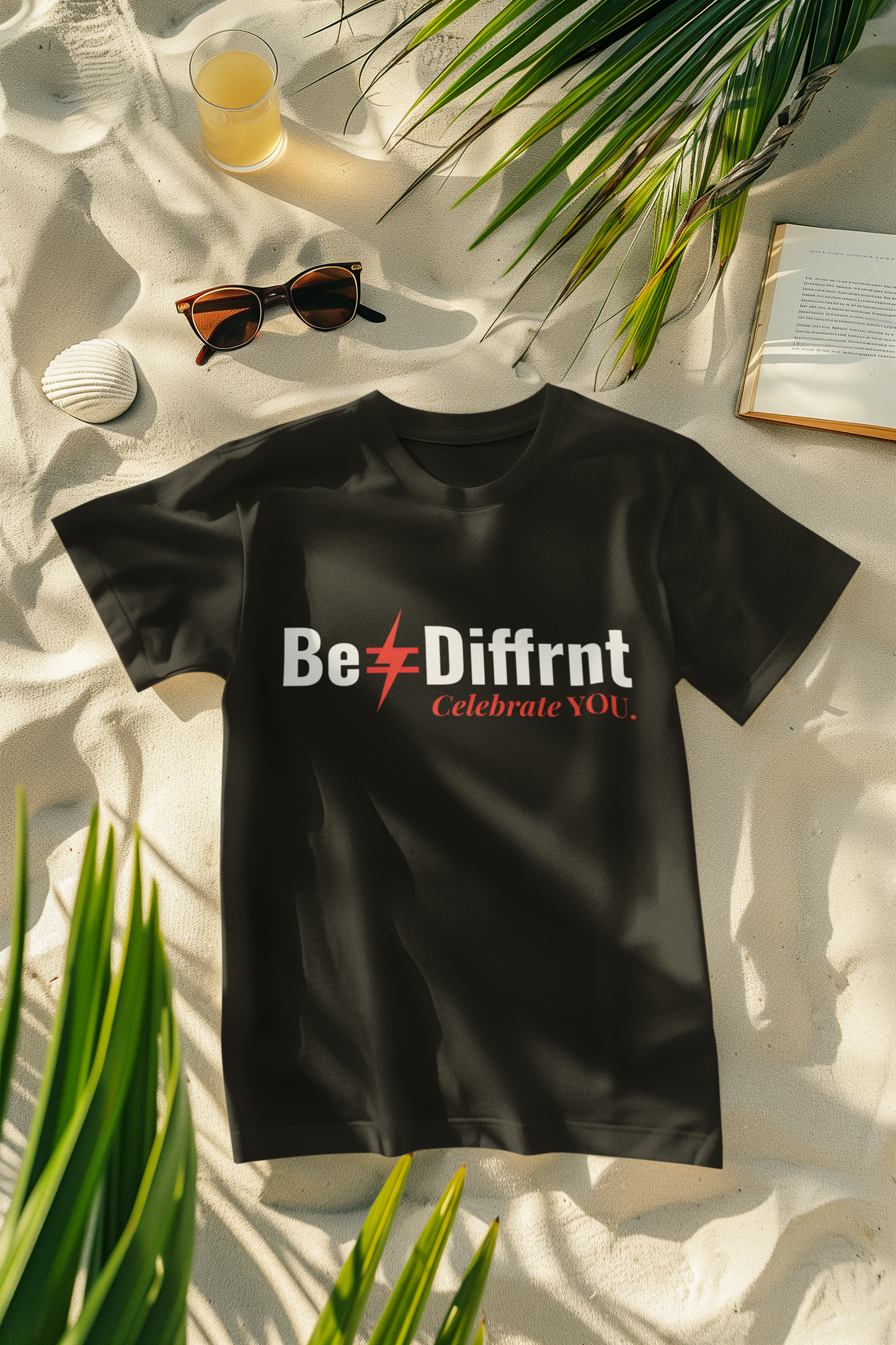 Be≠Diffrnt Black Signature Tee