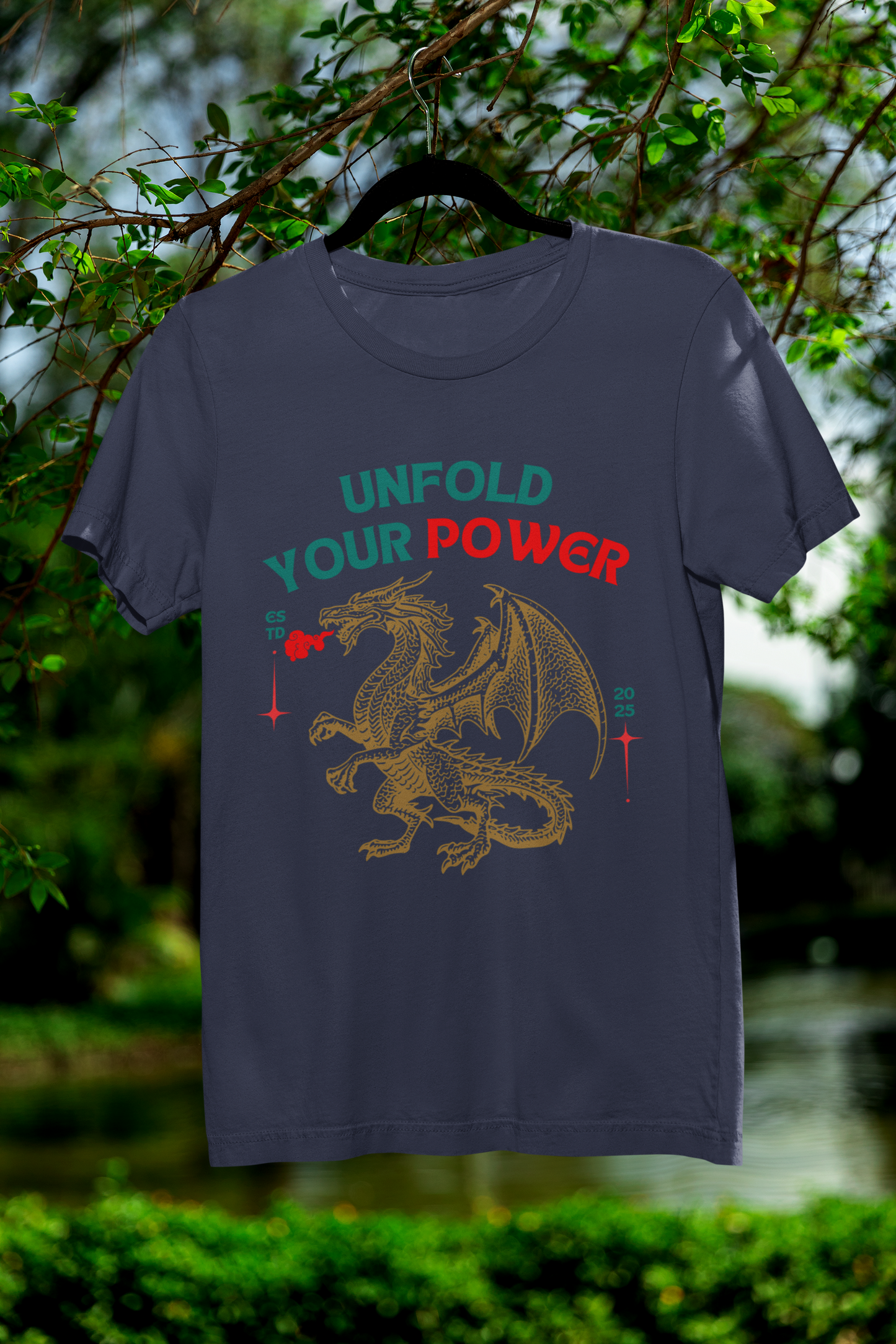 Speak your Soul collection – The Inner Dragon Tee | Black & Navy Blue Edition (Unisex Fit)