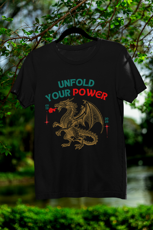 Speak your Soul collection – The Inner Dragon Tee | Black & Navy Blue Edition (Unisex Fit)