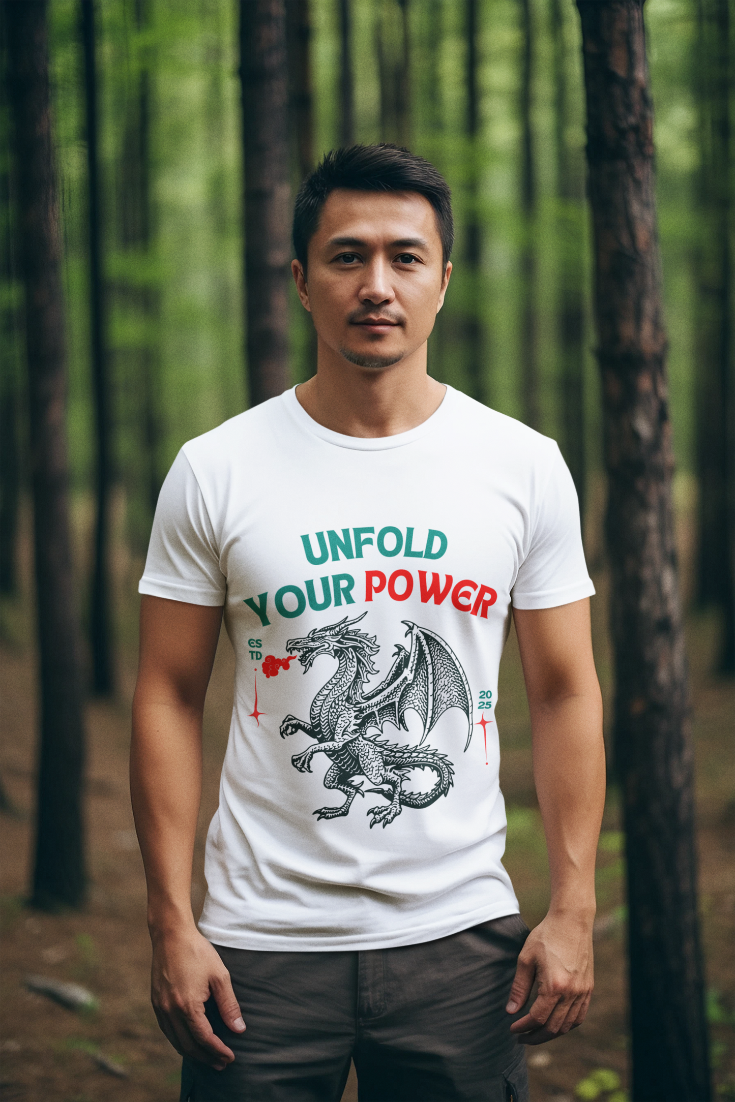 Speak your Soul collection – The Inner Dragon Tee | White Edition (Unisex Fit)