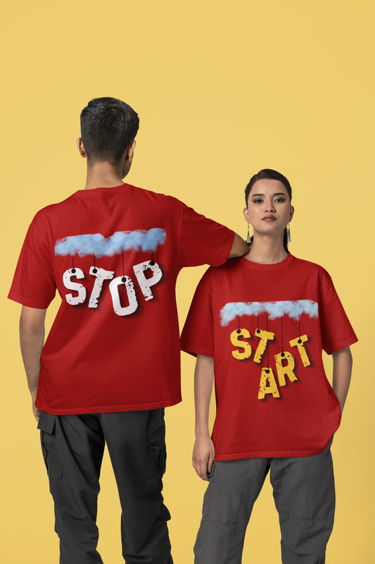 Speak your Soul collection – Start / Stop | Intentional Living Statement Tee
